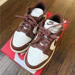 Nike Dunk Low in Coconut Milk and Brown